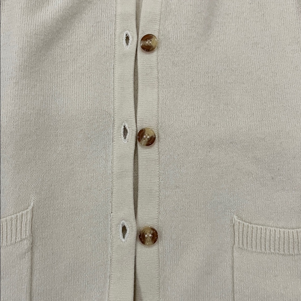 Cream Button-Up Cardigan - Picture 4 of 6